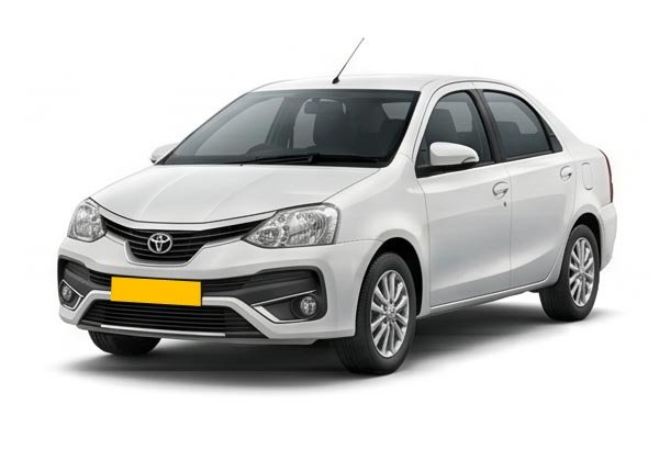 Toyota Etios sedan car rental with driver in Jaipur